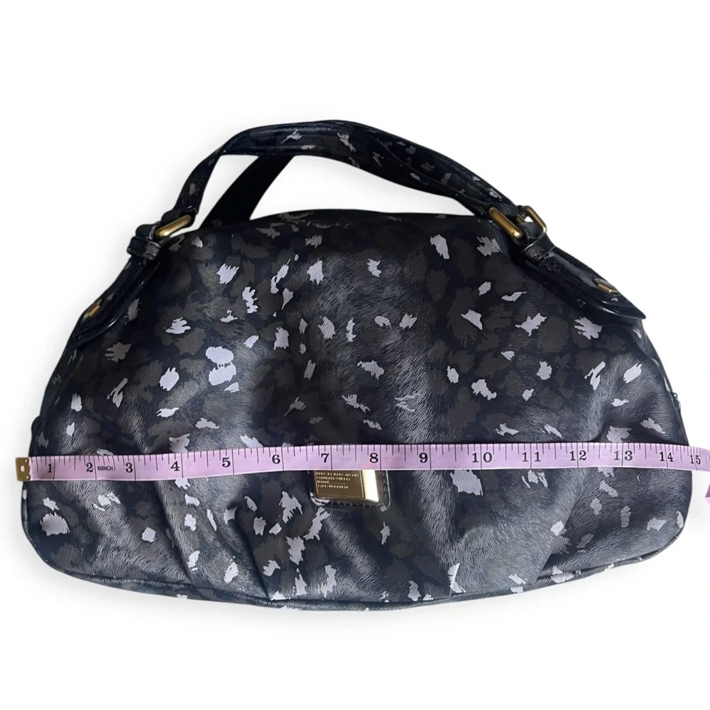 Marc Jacobs Black and Gray Hobo Bag with Metallic Accents